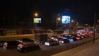 7-балльные пробки сковали улицы Красноярска утром 16 января