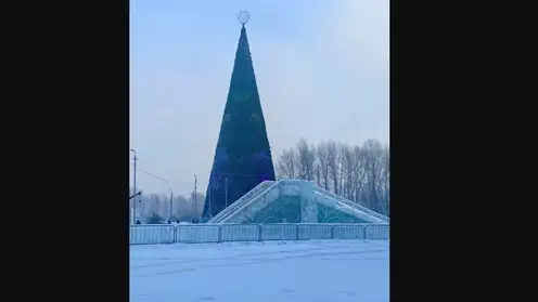 В Красноярске протестировали праздничную иллюминацию главной городской ёлки